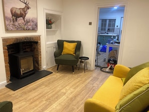 Lounge with log burner