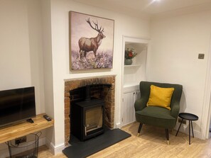 Log burner in lounge
