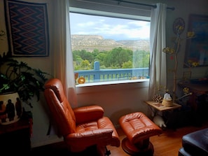 Just sit awhile and relax while gazing at the changing skies an the cliffs.