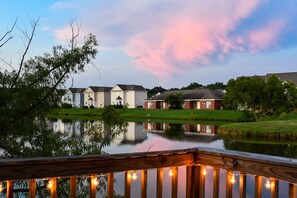 Relaxing lake views from the back decks of the two units!