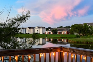 Relaxing lake views from the back decks of the two units!