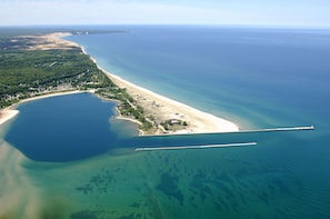 Grand Marais Bay and Lake Superior shoreline
