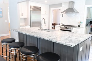 Fully stocked chef's kitchen