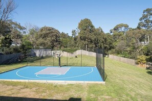 Shoot some hoops from your very own private basketball court. 
