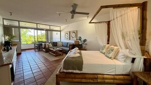 Stunning and genuine tropical style queen bed for ultimate relaxation 