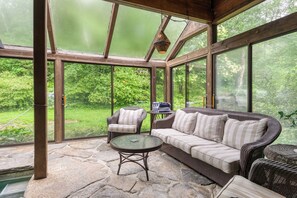 Sunroom near the pool.