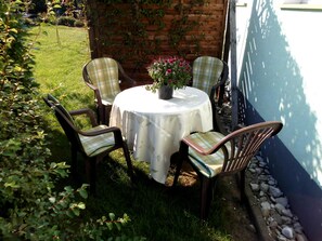Sitz und Grillecke Ferienwohnung