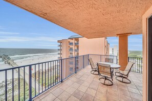 Large balcony with Gulf views