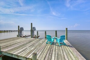 Fish and Crab right in your own backyard on the Private Dock.