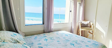 Beach view from the bedroom.