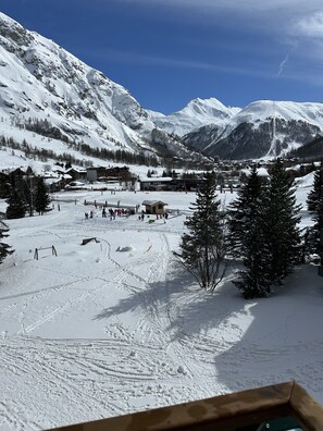 Vue du balcon en hiver