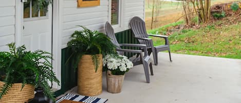 Front porch faces State Park Road