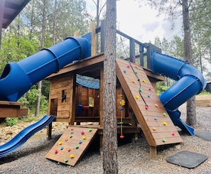 Treehouse is getting a toddler facelift and slide upgrade!