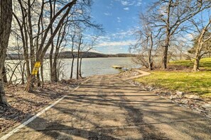 Public boat ramp around the corner