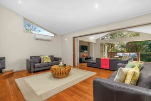 spacious living areas and access to the expansive decks