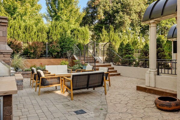 Patio with seating