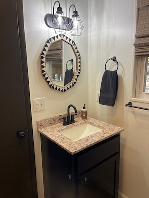Vanity sink and mirror