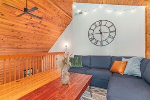Plenty of space to spread out and relax in the cozy upstairs loft 