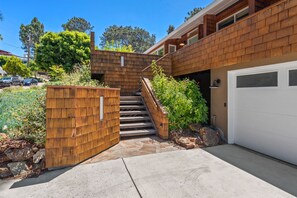 One flight of stairs to the front door