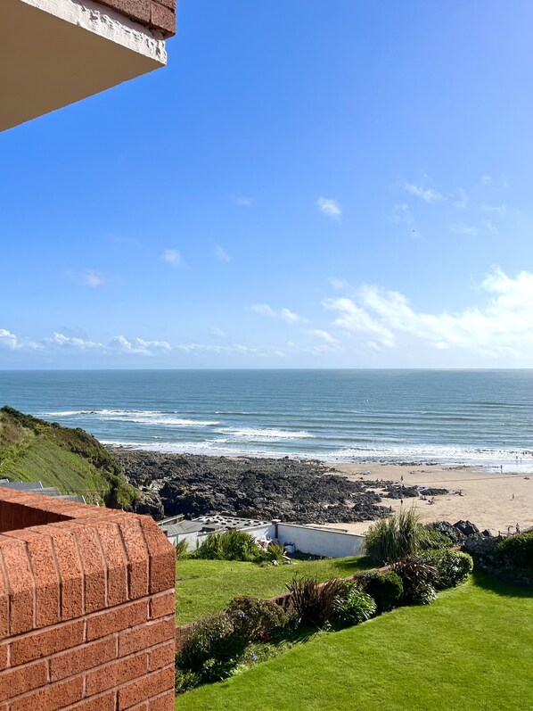 View from the Balcony of Rotherslade Beach View apartment