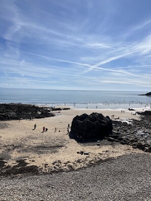 Rotherslade Beach at low tide