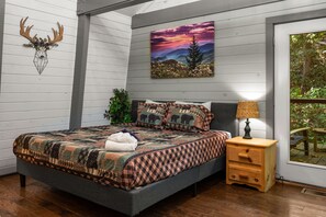 2nd floor master with king bed, private master bathroom and private deck