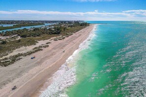 Nokomis public beach is only .9 mile away with free parking