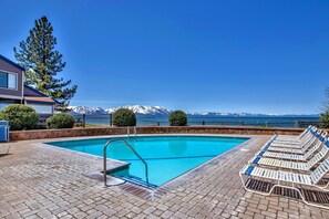 Lake side pool is open all summer long