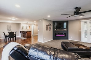 Spacious Living Room. Fully Furnished. Dimmable Lighting. 55” Smart TV!