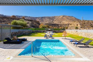 Private pool, terrace, and garden