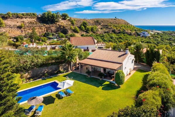 Aerial view of villa