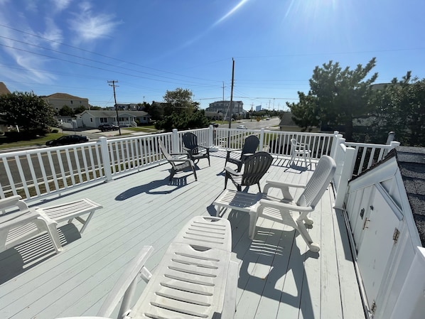 Rooftop Deck to watch sunsets, fireworks, or enjoy the ocean breeze