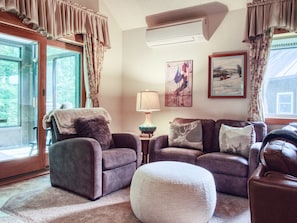 Mini splits were installed in both living rooms providing AC in Summer.