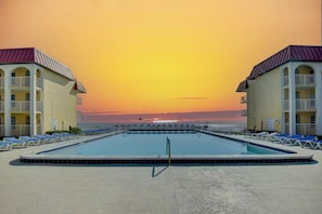 Sunrise from pool deck