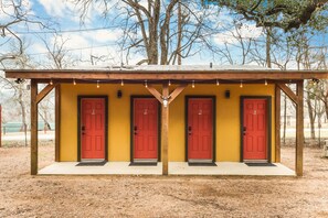 glamping river access cabins Hill Country vacations
