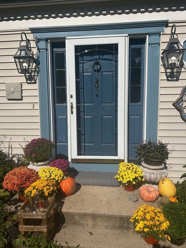 Main Entrance from private garden