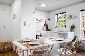 Optional dining table setup for 2-4 persons, and pack it away when not needed!