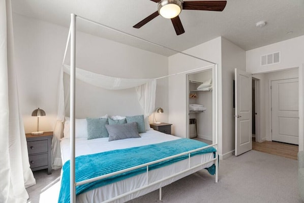 Brand new Tempurpedic mattress & black out curtains, will help you get the rest you need.