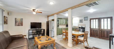 living room area with Smart tv and ample seating