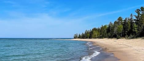 Amazing sandy beach stretches both North and South for miles