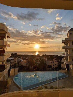 sunset view from the apartment