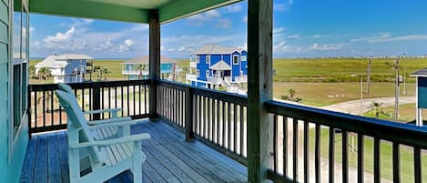 Furnished Balcony with Bay Views, Second Floor