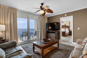 Living room with flat screen TV