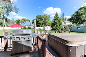 Gas Grill & Hot Tub on the back deck