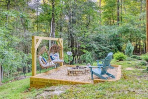 Make lasting memories around the outdoor fire pit.