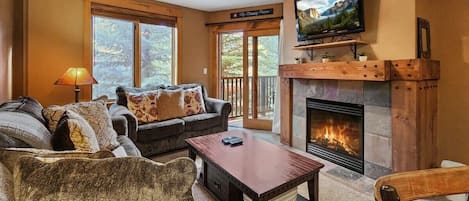 Experience the ultimate mountain getaway in this modern one-bedroom condo nestled in the heart of River Run Village.