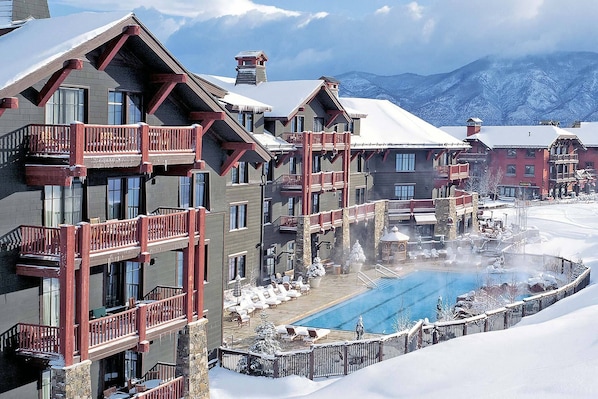 Upscale property at the base of the mountains.