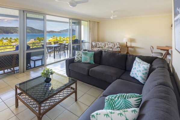 Lounge Room with fold out sofa bed Poinciana 109 Hamilton island
