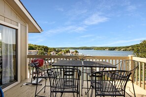 Balcony view! Take a full breath of fresh air and the tranquil lake setting.