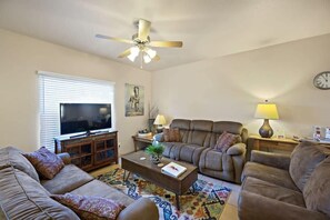 Living room with smart TV